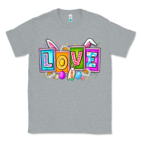 Heather Grey Love Easter Classic Tee - CowhideDigitalArt