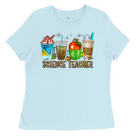 Baby Blue science teacher coffee cups Ladies Tee - texasbilliewilder
