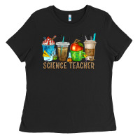 Black science teacher coffee cups Ladies Tee - texasbilliewilder