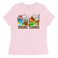 Bubblegum Pink science teacher coffee cups Ladies Tee - texasbilliewilder