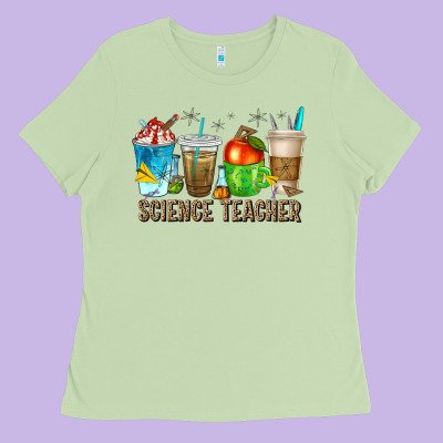 Science Teacher Coffee Cups Ladies Tee Designed By Texasbilliewilder