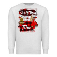 Oatmeal Heather Christmas With My Tribe Premium Sweatshirt - Bettercallsaul