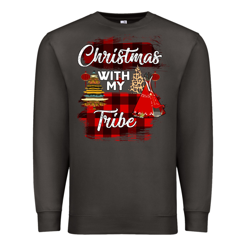 Christmas With My Tribe Premium Sweatshirt by Bettercallsaul | Teevron