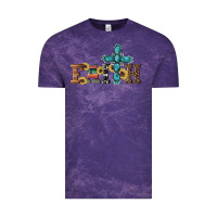 Cloud Purple western gemstone cross faith Vintage Tee - Artiststas