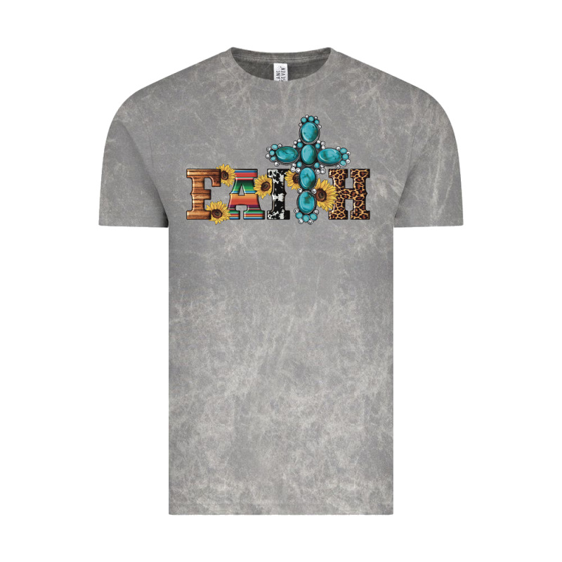 Western Gemstone Cross Faith Vintage Tee by Artiststas | Teevron