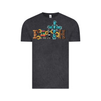 Vintage Black western gemstone cross faith Vintage Tee - Artiststas