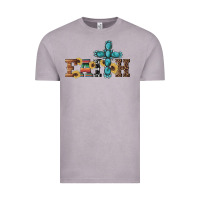 Vintage Zinc western gemstone cross faith Vintage Tee - Artiststas
