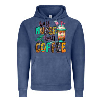 Vintage Denim half nurse half coffee Vintage Hoodie - Jasminsmagicworld