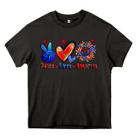 Asphalt peace love america Heavy Core Tee - Zillion Design Studio