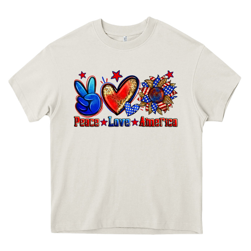 Peace Love America Heavy Core Tee by Zillion Design Studio | Teevron