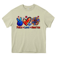 Mossy peace love america Heavy Core Tee - Zillion Design Studio