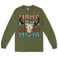 Army Green mama Long Sleeve Tee - MaliasSmallBusiness