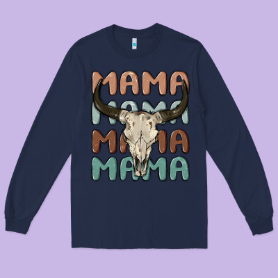 Mama Long Sleeve Tee Designed By Maliassmallbusiness