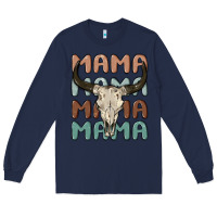 Navy mama Long Sleeve Tee - MaliasSmallBusiness