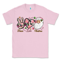 Bubblegum Pink pink peace love christmas Classic Tee - NancyCooperArtShop