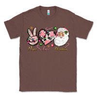 Pink Peace Love Christmas Classic Tee | Teevron
