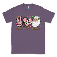 Lavender pink peace love christmas Classic Tee - NancyCooperArtShop