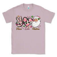 Lilac pink peace love christmas Classic Tee - NancyCooperArtShop
