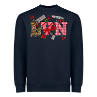 Navy valentines day lvn Heavyweight Sweatshirt - NancyCooperArtShop