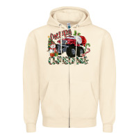 Merry Christmas Monster Truck Zipper Hoodie | Teevron