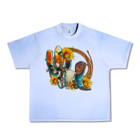 Grape Ice western cactus bullskull and boots with sunflowers and serape leopard Urban Heavy Tee - Artiststas