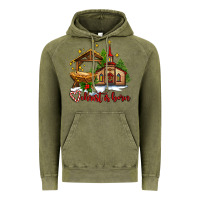 Vintage Olive the church  chrıst is born Vintage Hoodie - AdoDesignShop