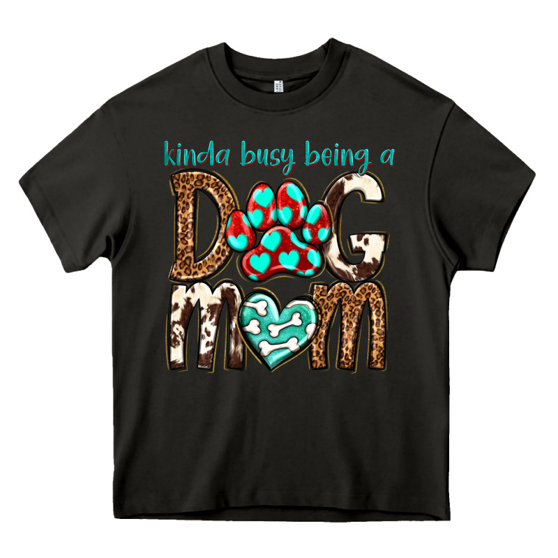 Kinda Busy Being A Dog Mom Heavy Core Tee by texasbilliewilder | Teevron