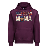 Mauve Wine American mama with gnome mothers day Urban Hoodie - HowdyJamesFarm