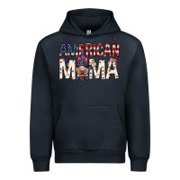 Navy American mama with gnome mothers day Urban Hoodie - HowdyJamesFarm