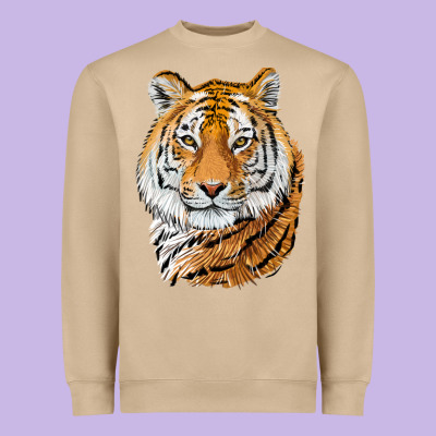 Tiger Head Heavyweight Sweatshirt Designed By Lillyallendesigns