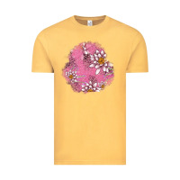 Vintage Mustard lotus patches Vintage Tee - AdoDesignShop