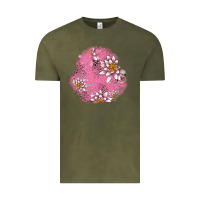 Vintage Olive lotus patches Vintage Tee - AdoDesignShop