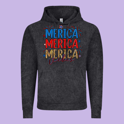 Merica Merica Merica Vibes Vintage Hoodie Designed By Ranaportraitstore