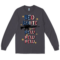 Smoke red white and pew pew pew Long Sleeve Tee - MaliasSmallBusiness