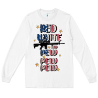 White red white and pew pew pew Long Sleeve Tee - MaliasSmallBusiness