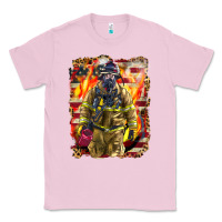 Bubblegum Pink Firefighter Fire And American Classic Tee - LillyAllenDesigns