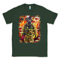 Sports Green Firefighter Fire And American Classic Tee - LillyAllenDesigns
