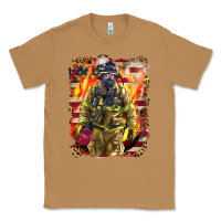 Toasted Coconut Firefighter Fire And American Classic Tee - LillyAllenDesigns