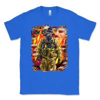 True Royal Firefighter Fire And American Classic Tee - LillyAllenDesigns