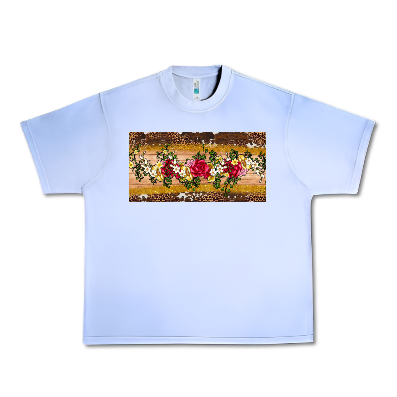 Western  Leopardfloral Licanse Plate Urban Heavy Tee by Artiststas | Teevron