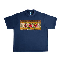 Navy western  leopardfloral licanse plate Urban Heavy Tee - Artiststas