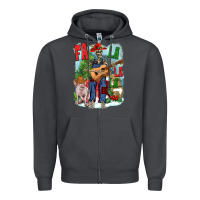 Smoke Fa la la la skeleton farm Zipper Hoodie - NancyCooperArtShop