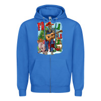 Fa La La La Skeleton Farm Zipper Hoodie | Teevron