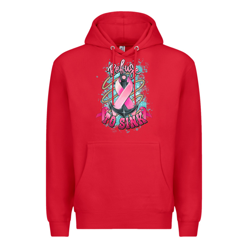 Refuse To Sink Cancer Anchor Premium Hoodie by NancyCooperArtShop | Teevron