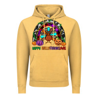 Vintage Mustard happy hallothanksmas Vintage Hoodie - JahusDesignShop