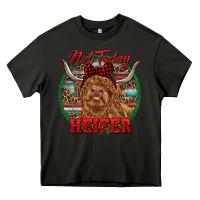 Asphalt Highland Heifer Christmas Heavy Core Tee - RanaPortraitStore