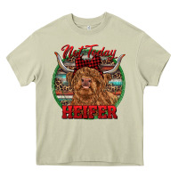 Mossy Highland Heifer Christmas Heavy Core Tee - RanaPortraitStore