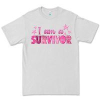 Dove Grey I Am a Survivor Breast Cancer Premium Tee - texasbilliewilder