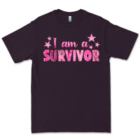 Plum I Am a Survivor Breast Cancer Premium Tee - texasbilliewilder