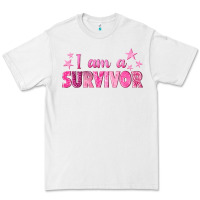 White I Am a Survivor Breast Cancer Premium Tee - texasbilliewilder